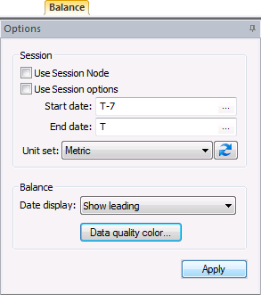 Options Pane